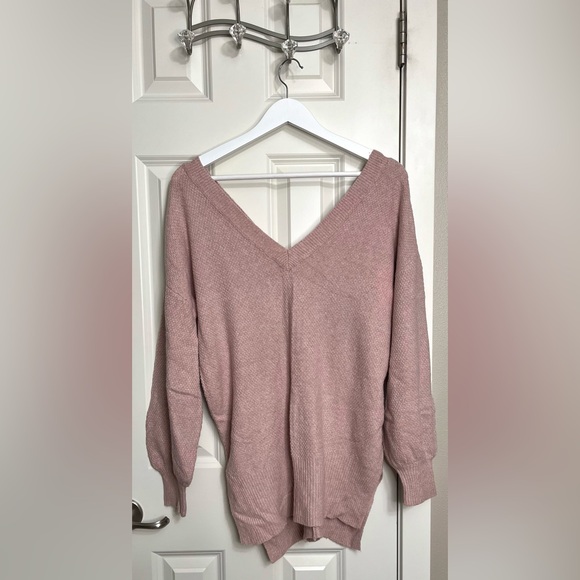 Yes Lola Sweaters - Yes Lola Mauve Off-Shoulder Sweater